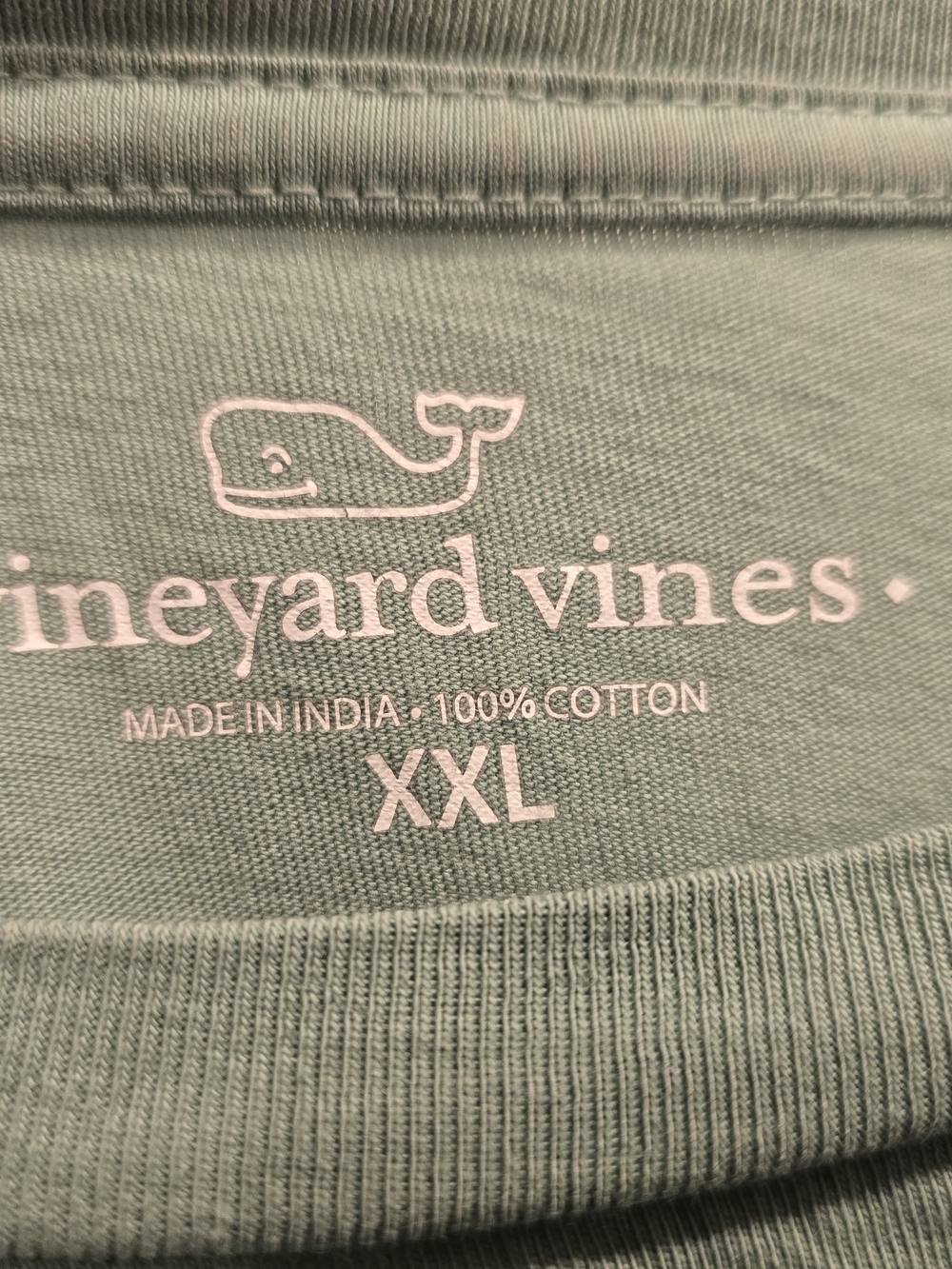 Vineyard Vines Long-Sleeve Pocket Tee in Seafoam Green with Whale - Picture 3 of 3